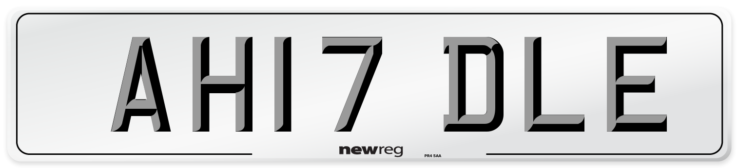 AH17 DLE Number Plate from New Reg